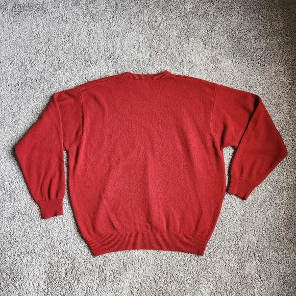 VTG J Crew 100% Cashmere Sweater Women's Large Burgundy/Maroon Crewneck - Picture 4 of 5